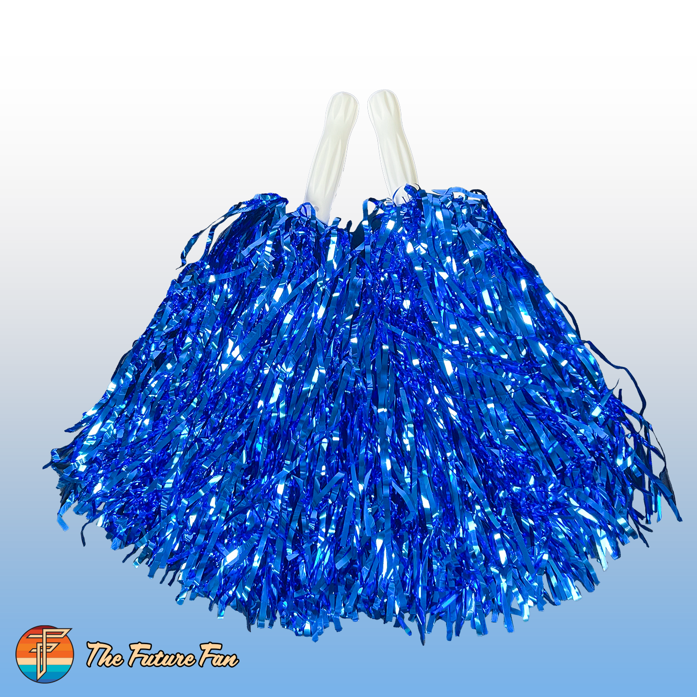 Metalic Blue Cheer Poms