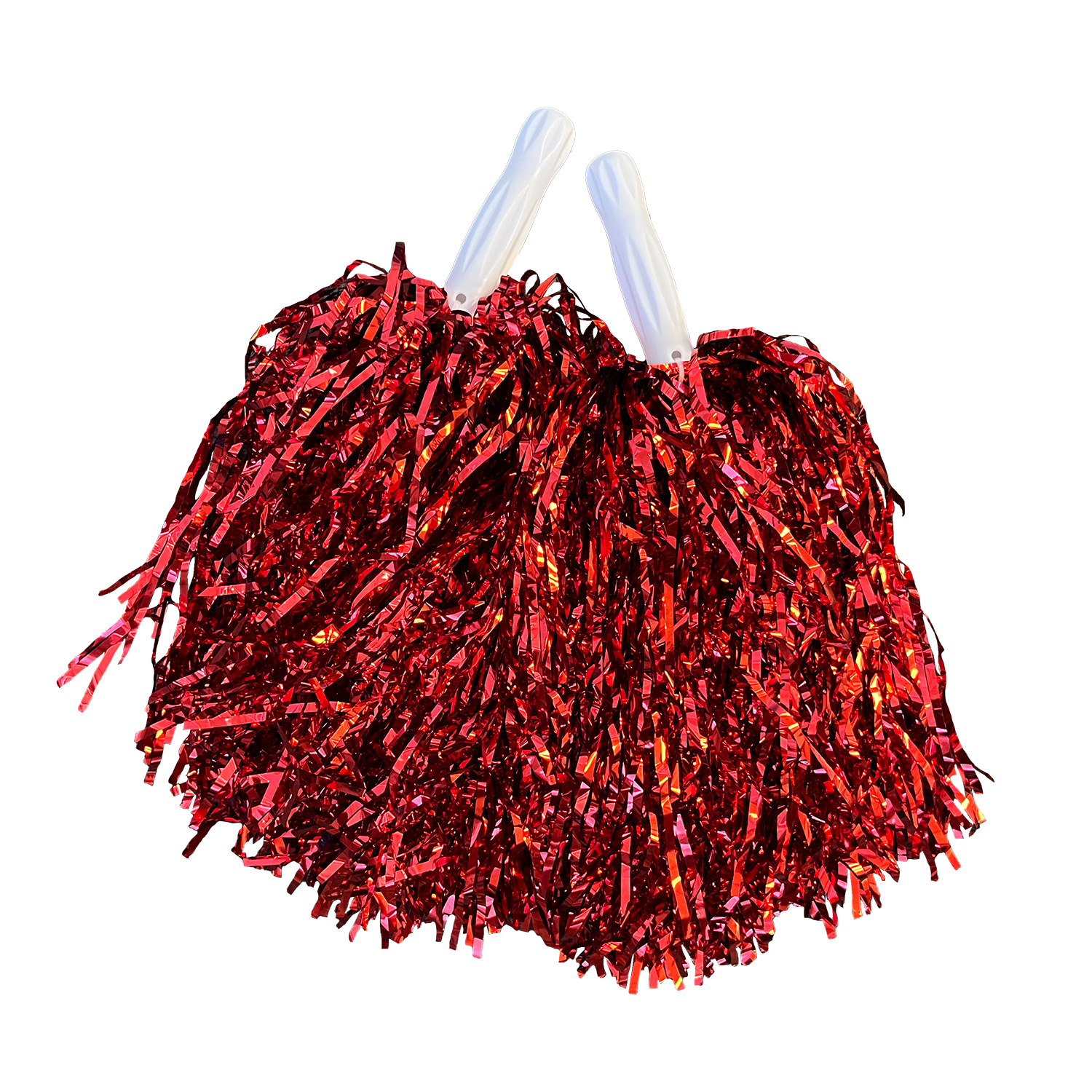 Metalic Red Cheer Poms