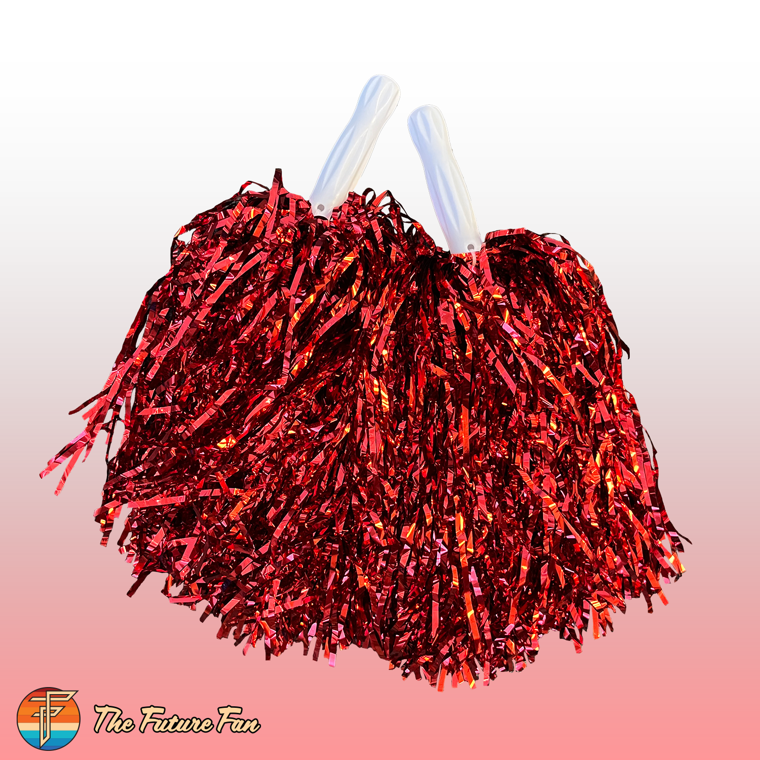 Metalic Red Cheer Poms